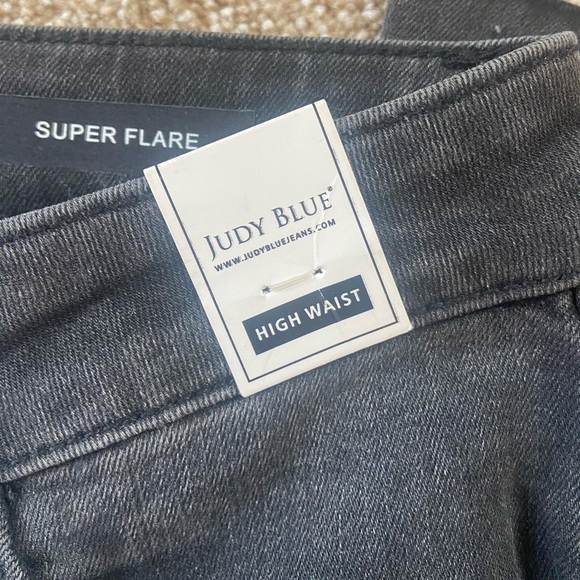 Judy Blue High Waisted Super Flare Jeans - Black Wash - Picture 13 of 15